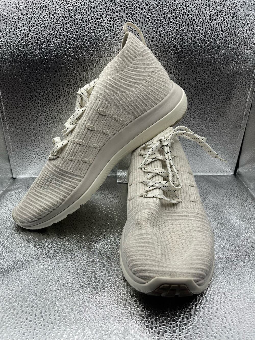 Under Armour Women's White Gold Charged Running Athletic Sneakers Size 9 USED